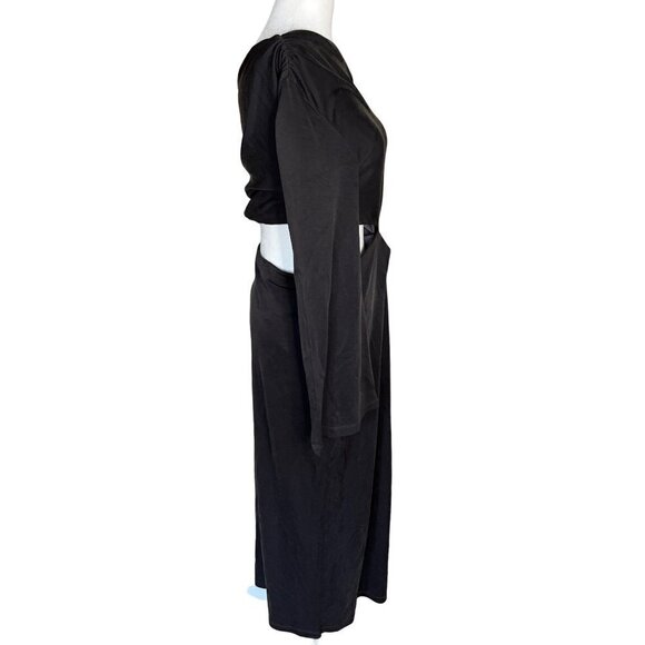Something Navy One Shoulder Gown in Black Medium Womens Long Maxi Dress - Picture 5 of 16
